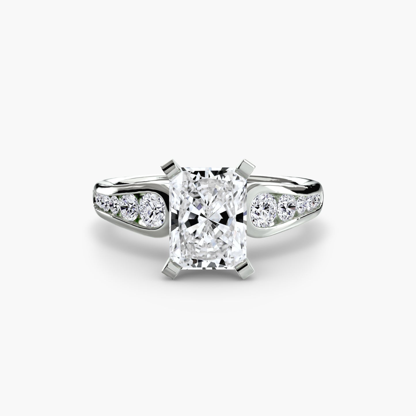 Becky Solitaire with Pavé Sides