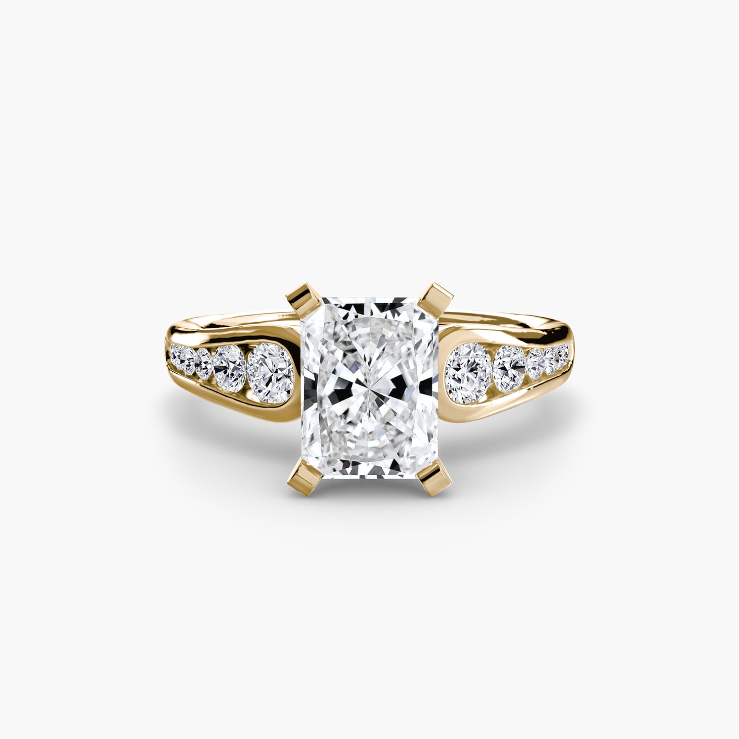 Becky Solitaire with Pavé Sides