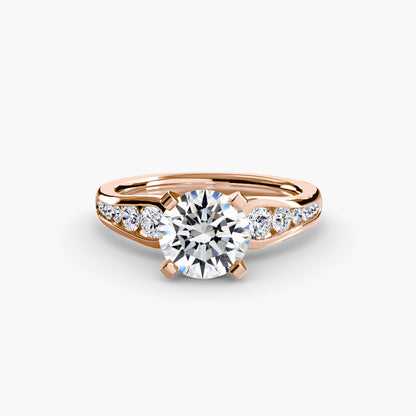 Becky Solitaire with Pavé Sides