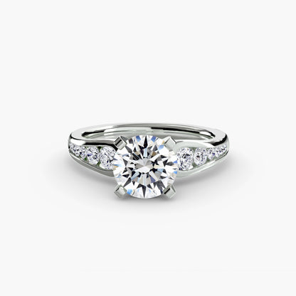 Becky Solitaire with Pavé Sides