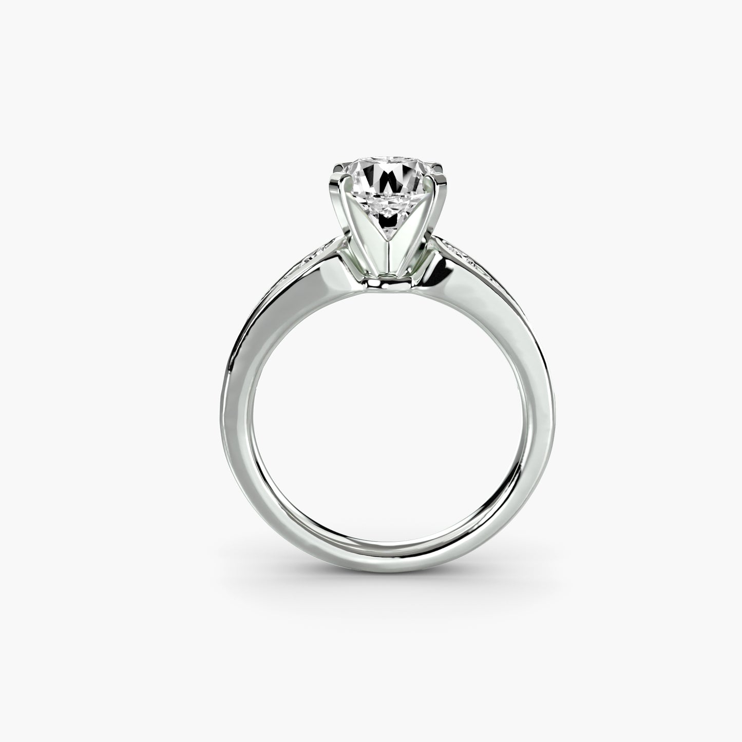 Becky Solitaire with Pavé Sides