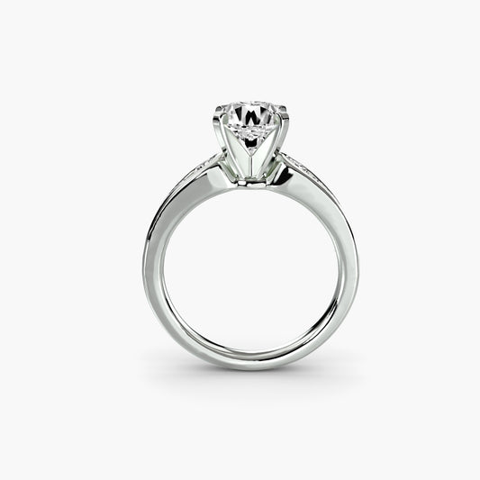 Becky Solitaire with Pavé Sides