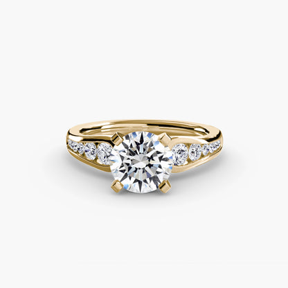 Becky Solitaire with Pavé Sides