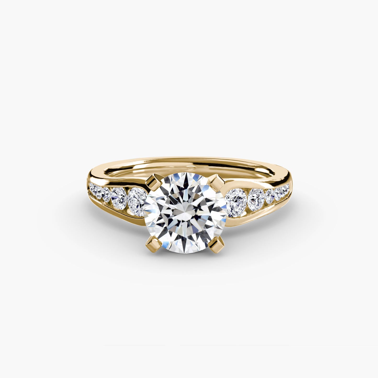 Becky Solitaire with Pavé Sides