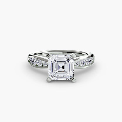 Shelia Solitaire with Pavé Sides