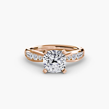 Shelia Solitaire with Pavé Sides
