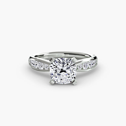 Shelia Solitaire with Pavé Sides