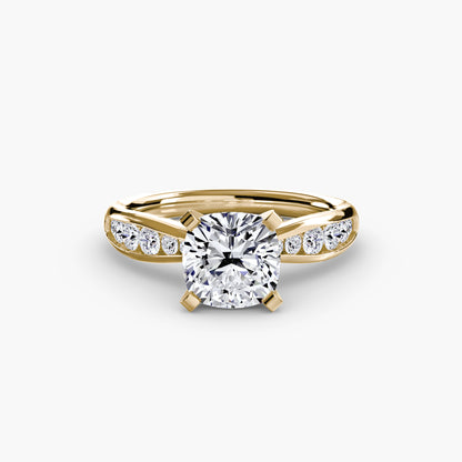 Shelia Solitaire with Pavé Sides