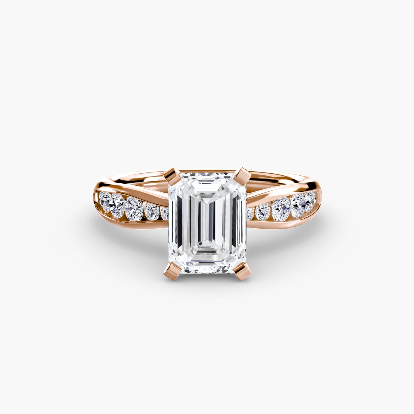 Shelia Solitaire with Pavé Sides