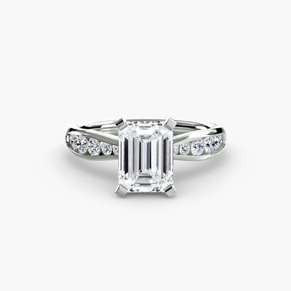 Shelia Solitaire with Pavé Sides