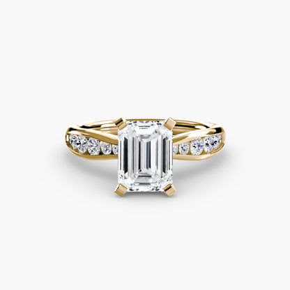 Shelia Solitaire with Pavé Sides