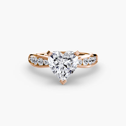 Shelia Solitaire with Pavé Sides