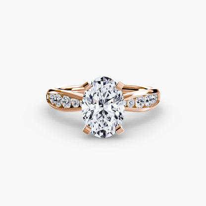 Shelia Solitaire with Pavé Sides