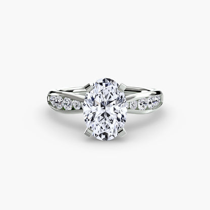 Shelia Solitaire with Pavé Sides