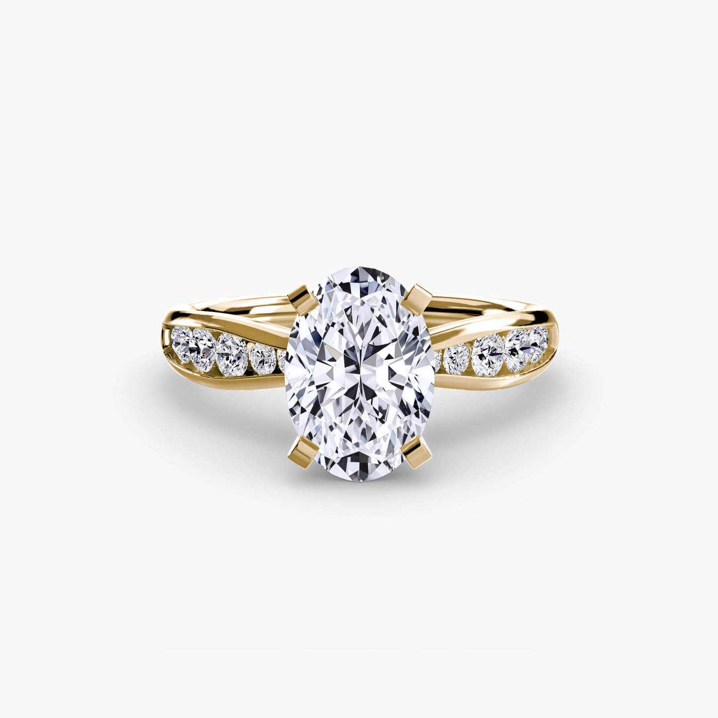 Shelia Solitaire with Pavé Sides