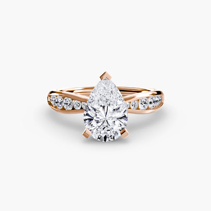 Shelia Solitaire with Pavé Sides