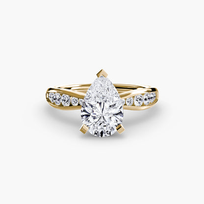 Shelia Solitaire with Pavé Sides