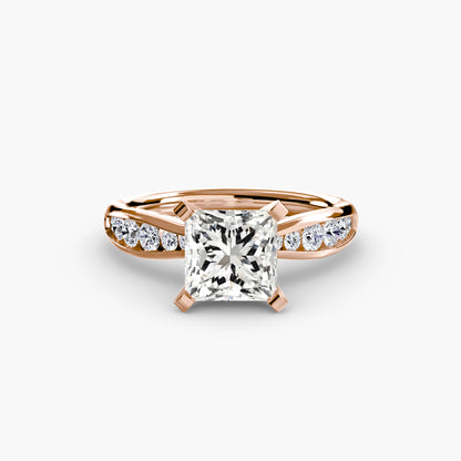 Shelia Solitaire with Pavé Sides