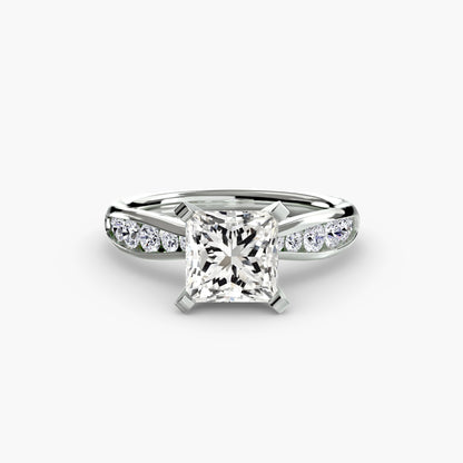 Shelia Solitaire with Pavé Sides