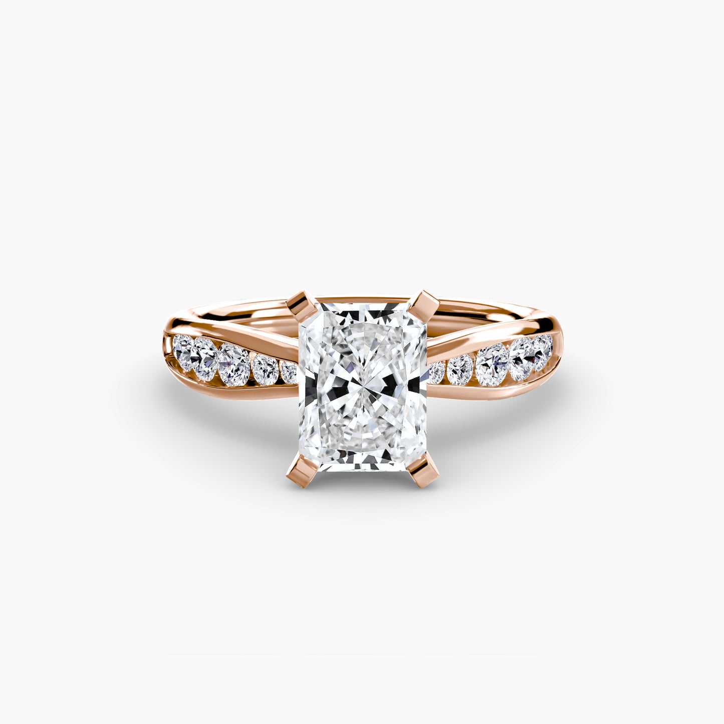 Shelia Solitaire with Pavé Sides