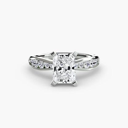 Shelia Solitaire with Pavé Sides