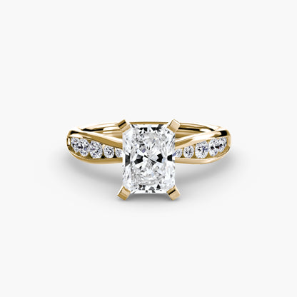 Shelia Solitaire with Pavé Sides