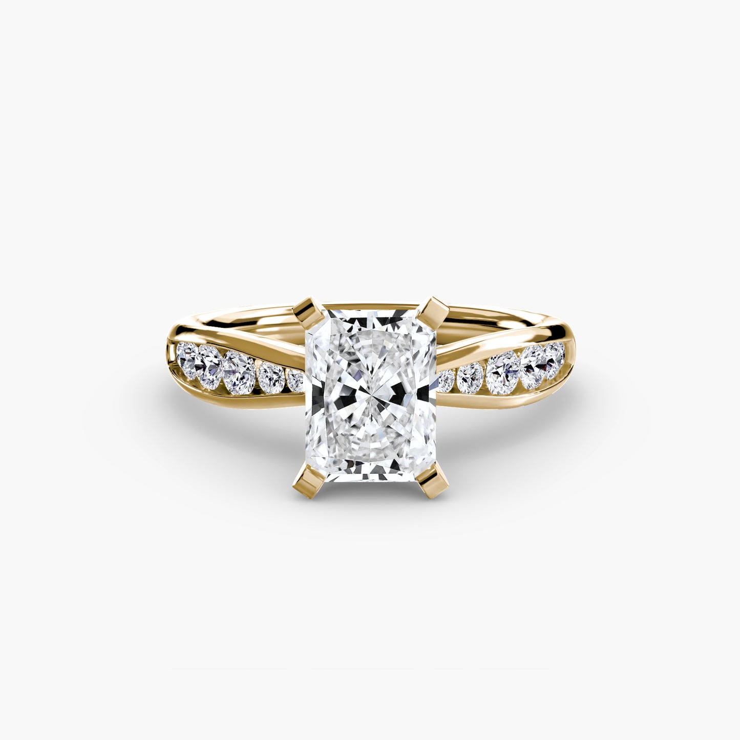 Shelia Solitaire with Pavé Sides