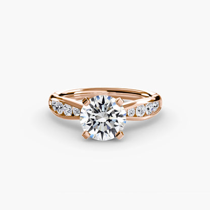 Shelia Solitaire with Pavé Sides