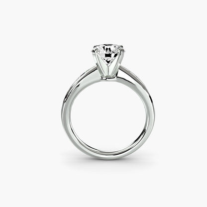 Shelia Solitaire with Pavé Sides