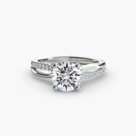 Brooklyn Pavé Solitaire Ring