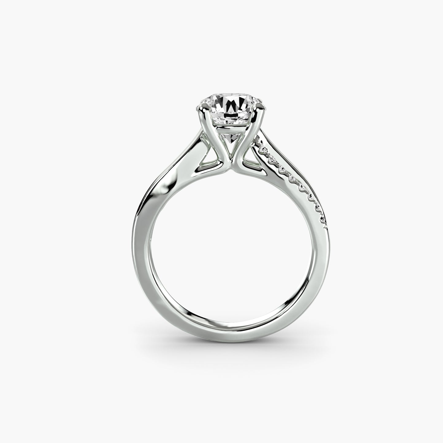 Brooklyn Pavé Solitaire Ring