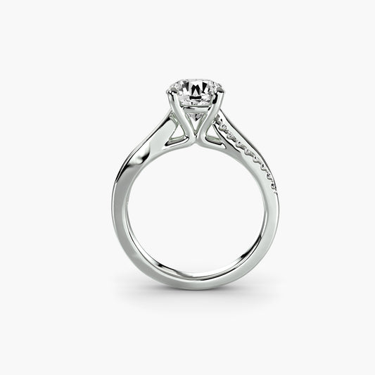 Brooklyn Pavé Solitaire Ring