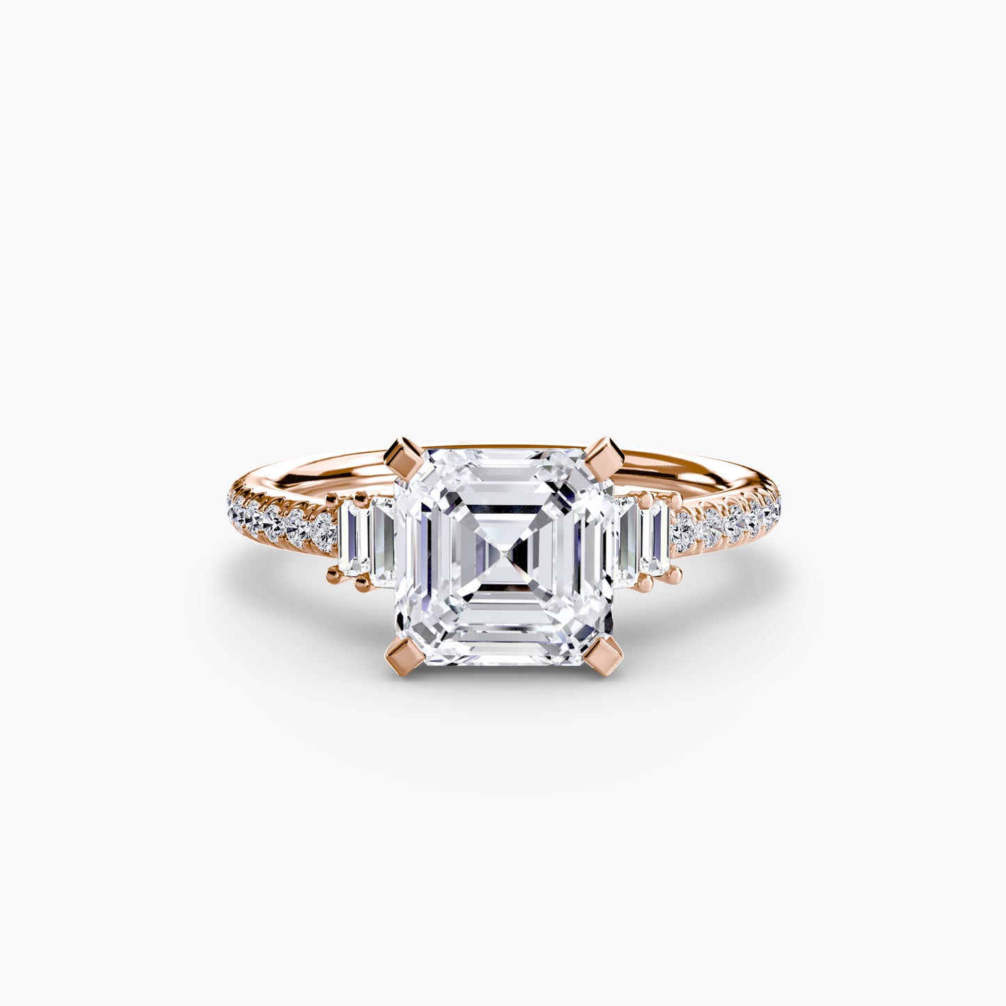 Daphne Solitaire with Pavé Sides