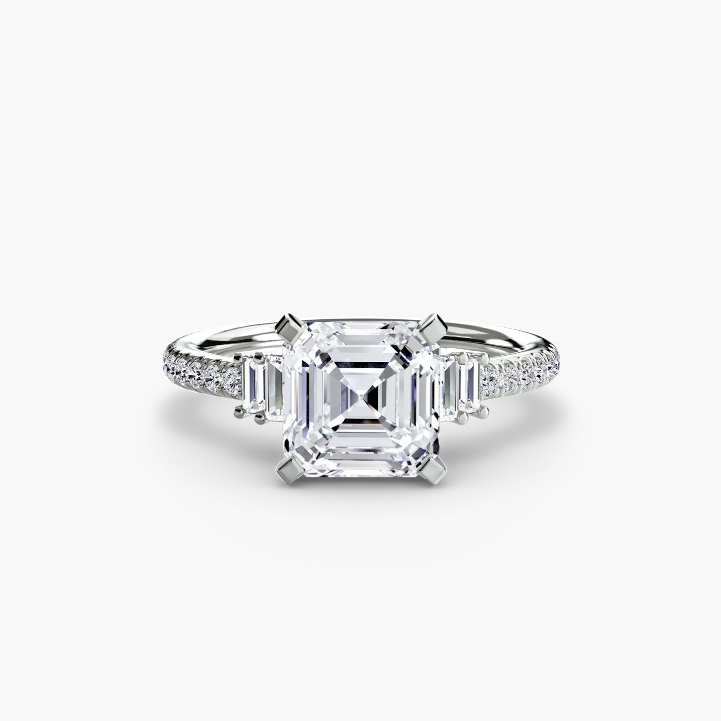 Daphne Solitaire with Pavé Sides
