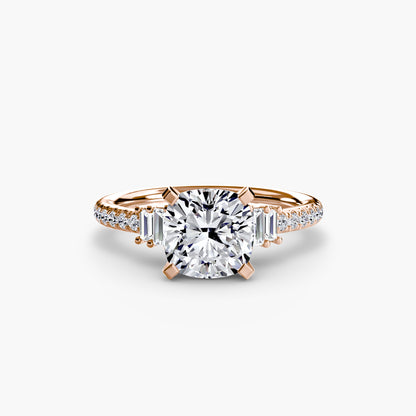 Daphne Solitaire with Pavé Sides