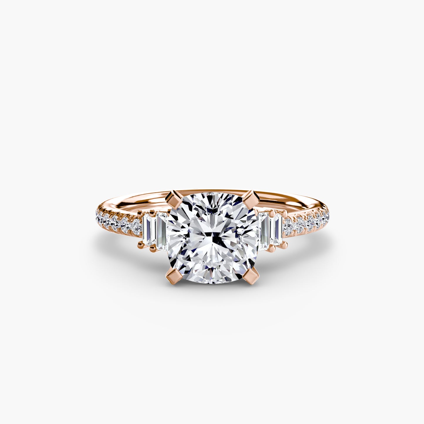 Daphne Solitaire with Pavé Sides