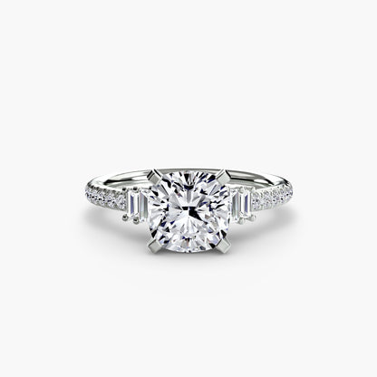 Daphne Solitaire with Pavé Sides