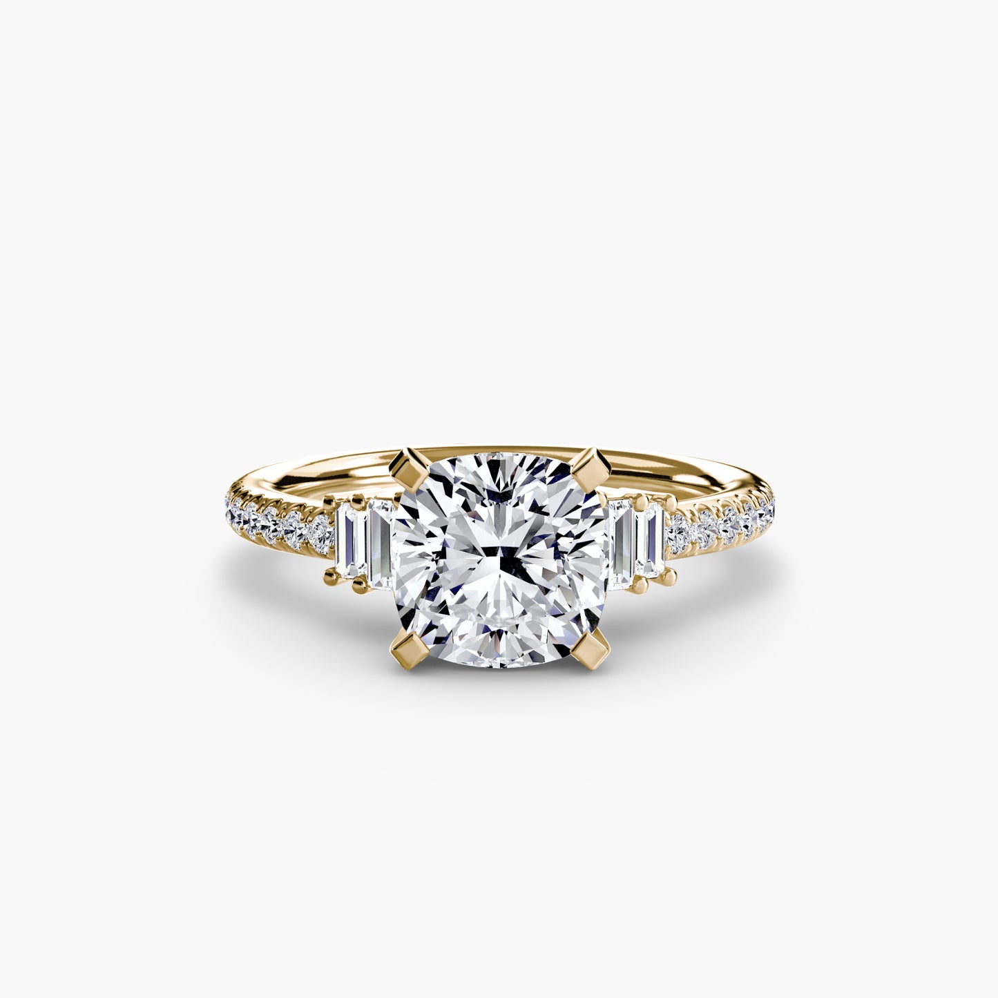 Daphne Solitaire with Pavé Sides