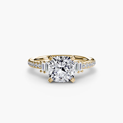 Daphne Solitaire with Pavé Sides