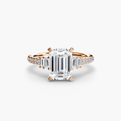 Daphne Solitaire with Pavé Sides