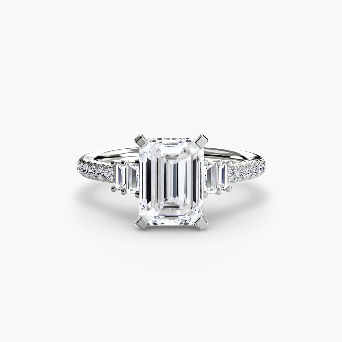 Daphne Solitaire with Pavé Sides