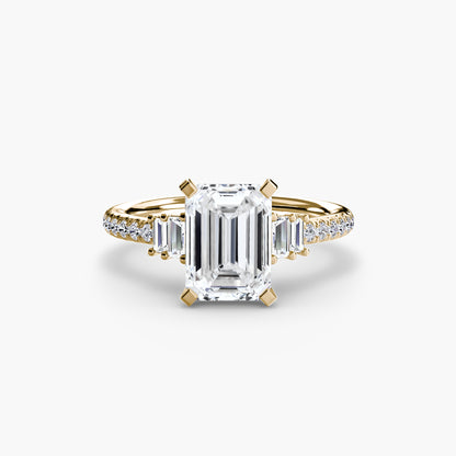 Daphne Solitaire with Pavé Sides