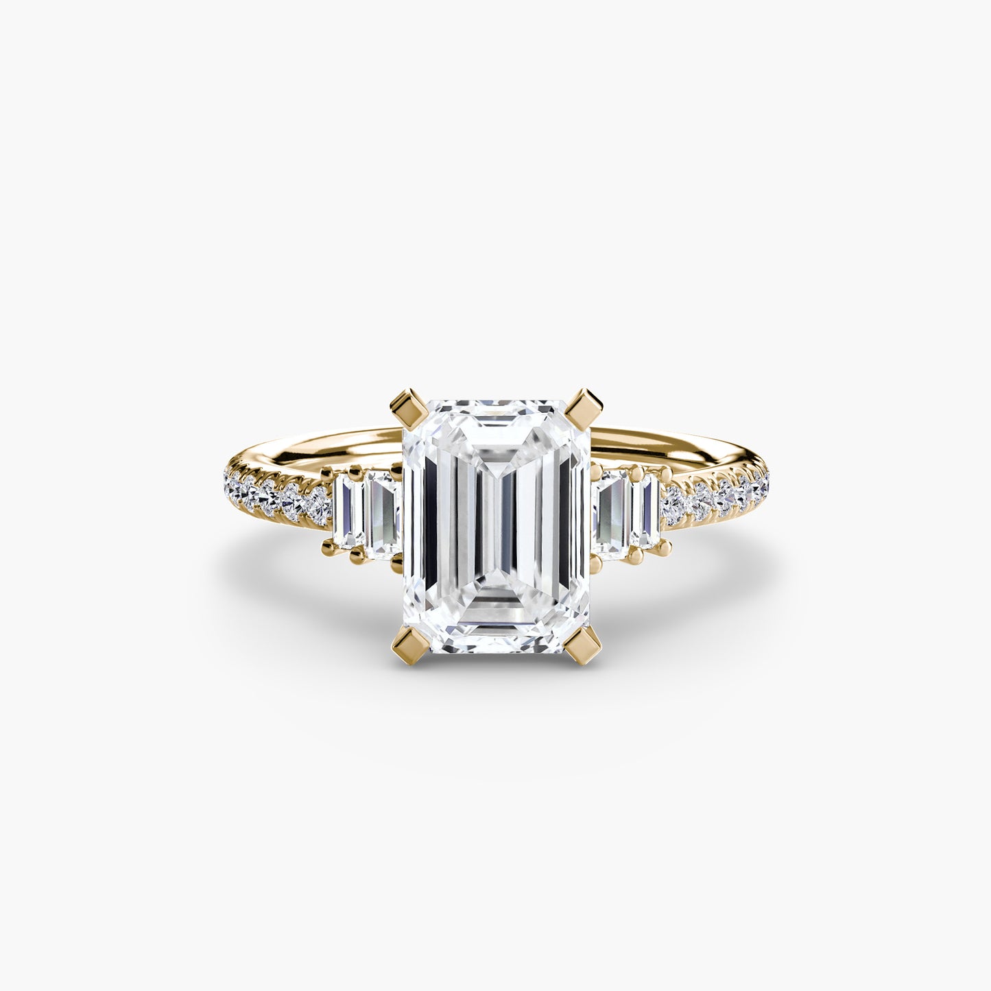 Daphne Solitaire with Pavé Sides