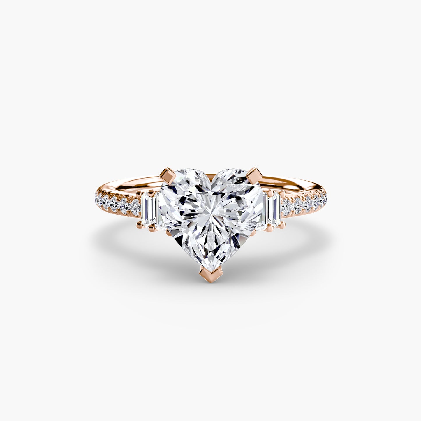 Daphne Solitaire with Pavé Sides