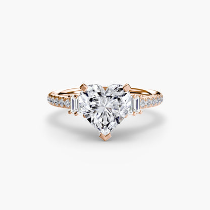 Daphne Solitaire with Pavé Sides