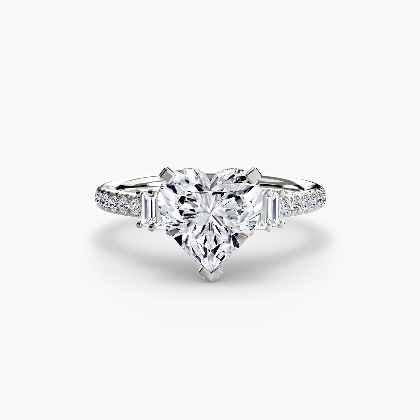 Daphne Solitaire with Pavé Sides