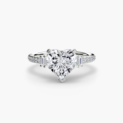 Daphne Solitaire with Pavé Sides
