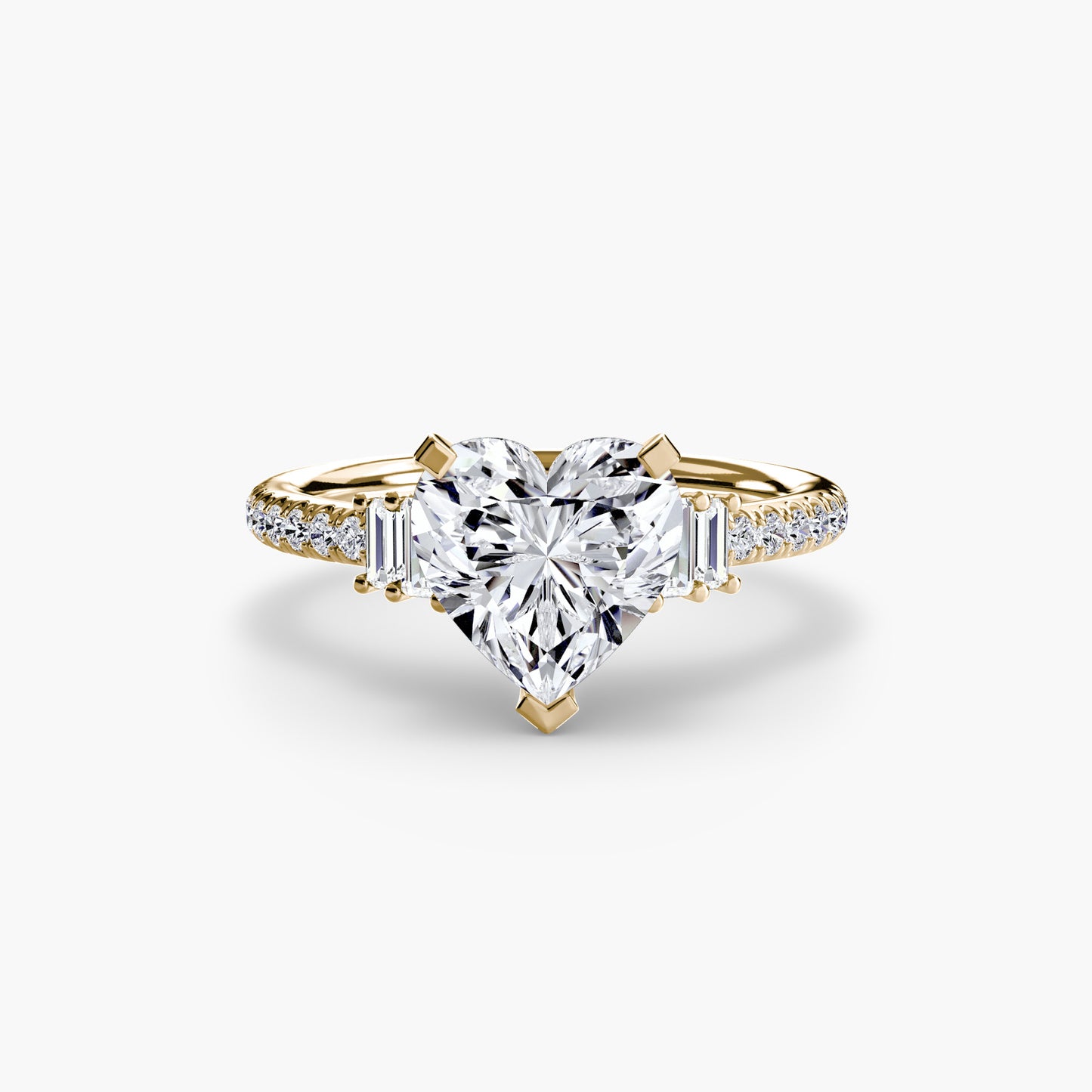 Daphne Solitaire with Pavé Sides