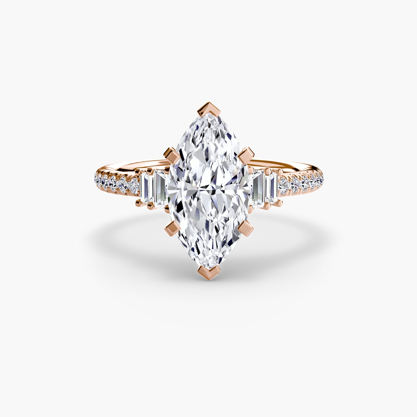 Daphne Solitaire with Pavé Sides