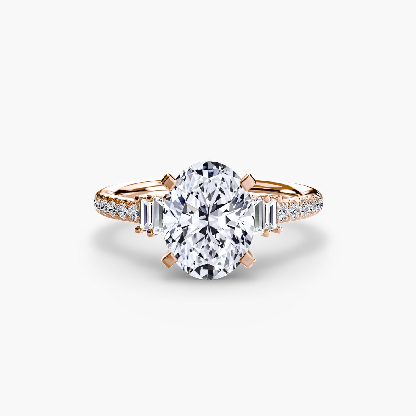 Daphne Solitaire with Pavé Sides